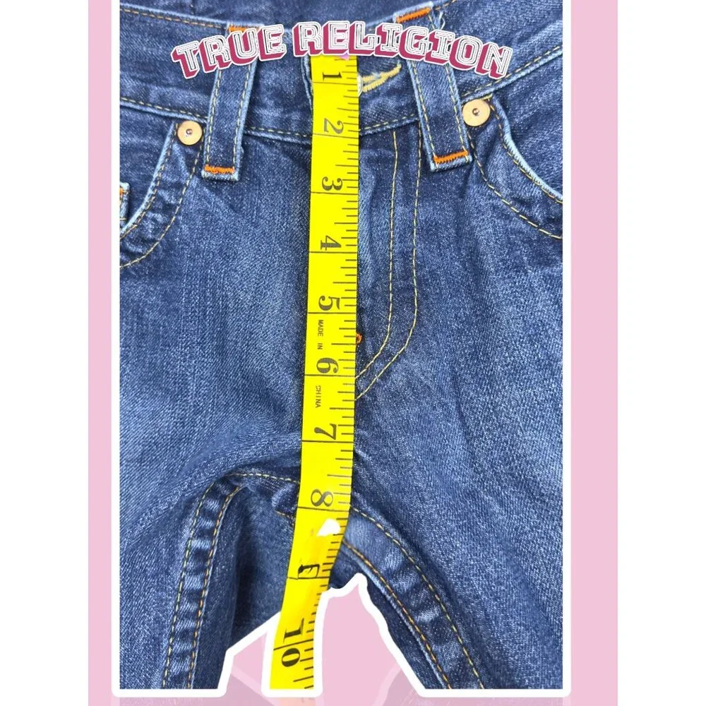 True Religion Womens Jeans 27 Blue Denim Made In USA 100% Cotton - Picture 10 of 16